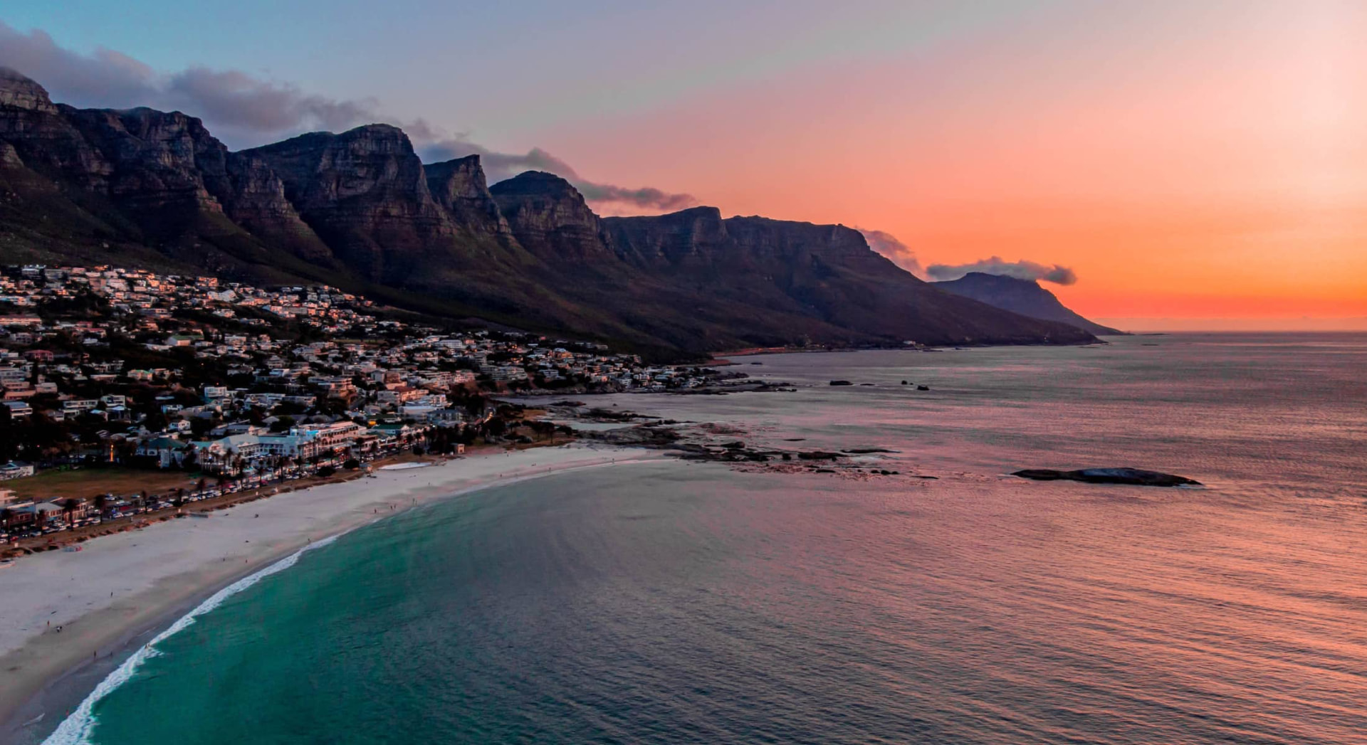 Cape Town coastline at dusk